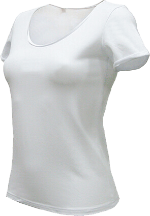 футболка женская с рваным краем горловины