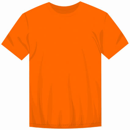 Оранжевая футболка на ребёнка без рисунка SUN