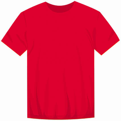 Красная футболка на ребёнка модель Стандарт