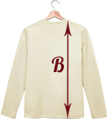 футболка мужская модель Стрейч200 - длина