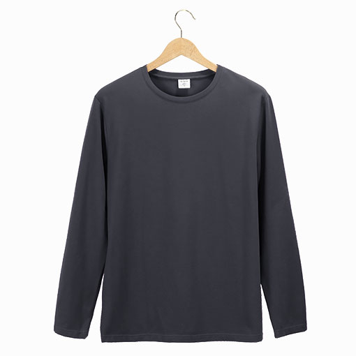 плотная мужская футболка с длинным рукавом SuN тёмно-серого цвета купить в СПб лонгслив мужской тёмно-серый модель Стрейч 200 от производителя СПб