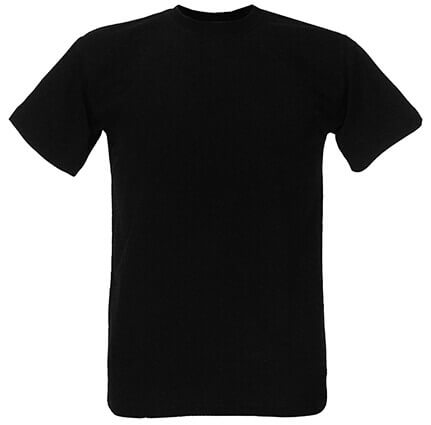 чёрная мужская футболка без рисунка