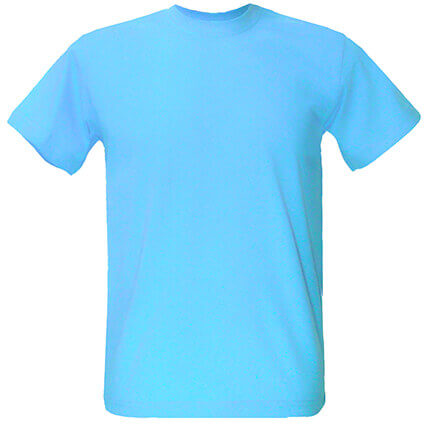 светло-голубая мужская футболка без рисунка