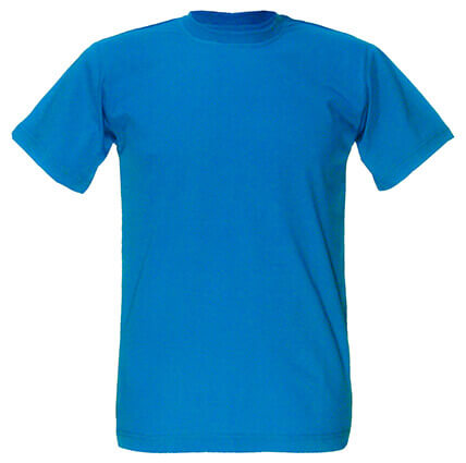 голубая мужская футболка без рисунка