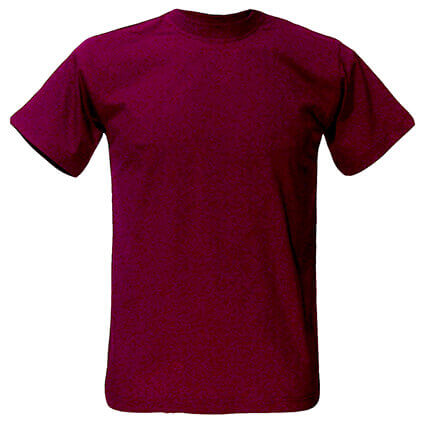 бордовая мужская футболка без рисунка