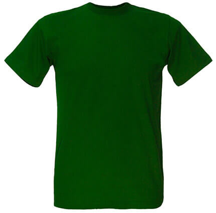 тёмно-зелёная мужская футболка без рисунка