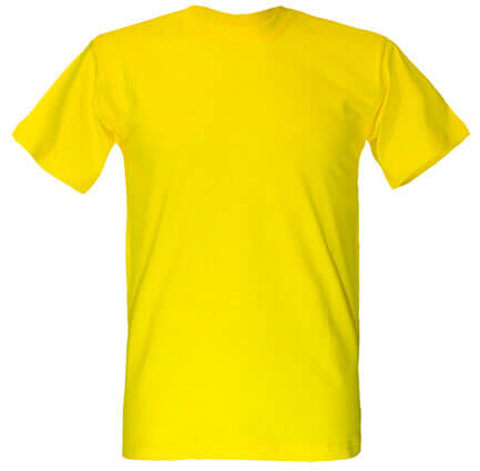 лимонная мужская футболка без рисунка
