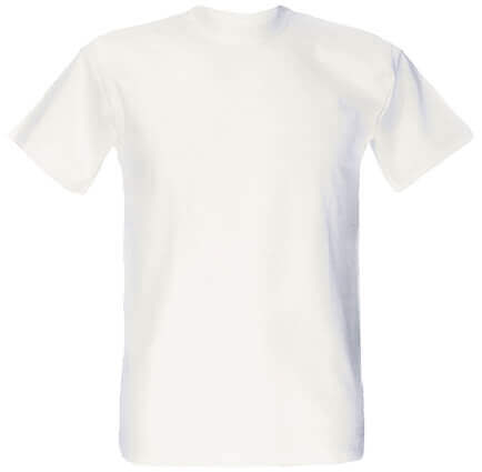 белая мужская футболка без рисунка