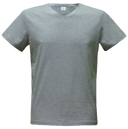 мужская футболка с v образным вырезом цвет меланж