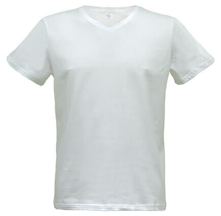 мужская футболка с v образным вырезом белого цвет
