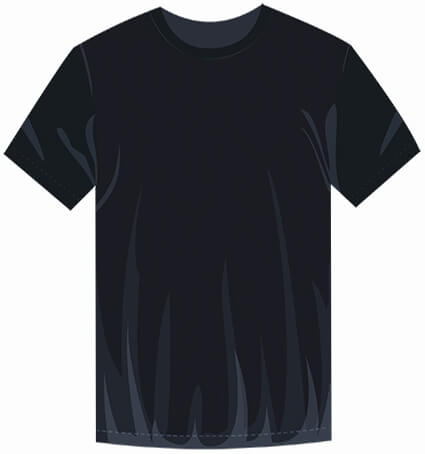 Чёрная футболка на подростка без рисунка SUN
