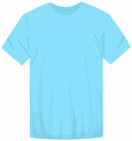 Голубая футболка на подростка без рисунка SUN