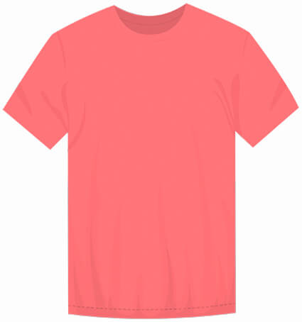 Коралловая футболка на подростка без рисунка SUN